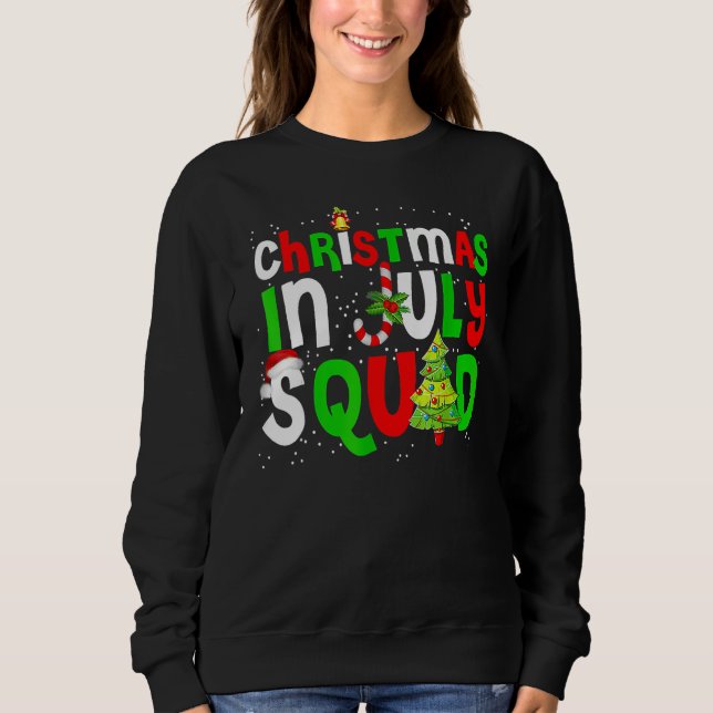 Moletom Christmas In July Squad Summer Xmas Men Women Kids (Frente)