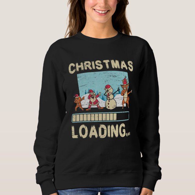 Moletom Christmas Loading Santa Claus Reindeer Holidays (Frente)