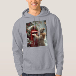 Moletom Christmas mailbox hoodie cozy warm festive wear