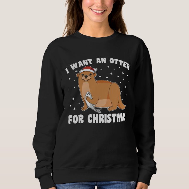 Moletom Christmas Otter Otter For All Christmas Otters (Frente)