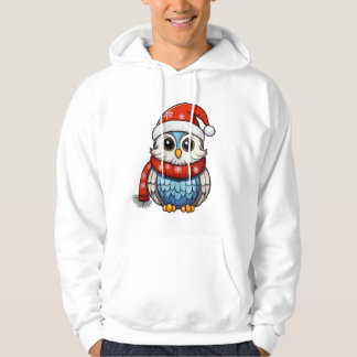 Moletom Christmas Owl – Festive Holiday Hoodie for Adults