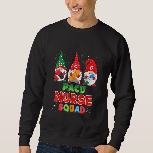Moletom Christmas Pacu Nurse squad  Christmas Gnome (Frente)