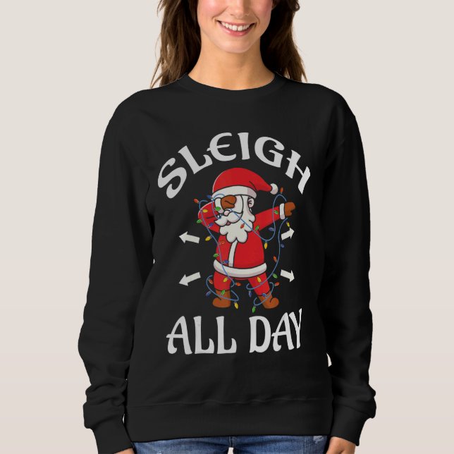 Moletom Christmas pajamas Sleigh All Day Dabbing Santa Xma (Frente)