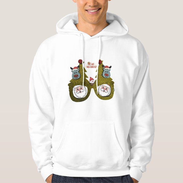 Moletom Christmas Party Tree Glasses  (Frente)