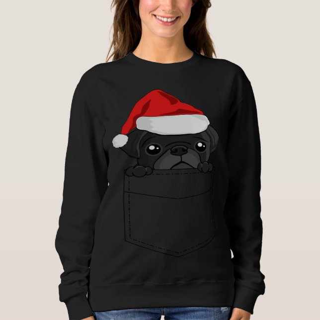 Moletom Christmas Pug Dog In Your Pocket (Frente)