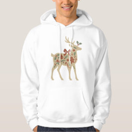 Moletom Christmas Reindeer Floral Art Kids Hoodies/Sweats