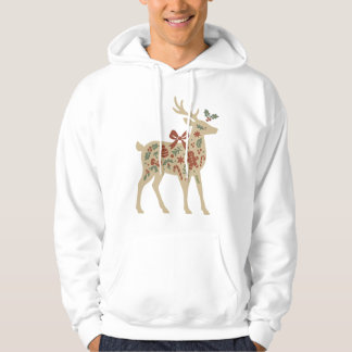 Moletom Christmas Reindeer Floral Art Kids Hoodies/Sweats