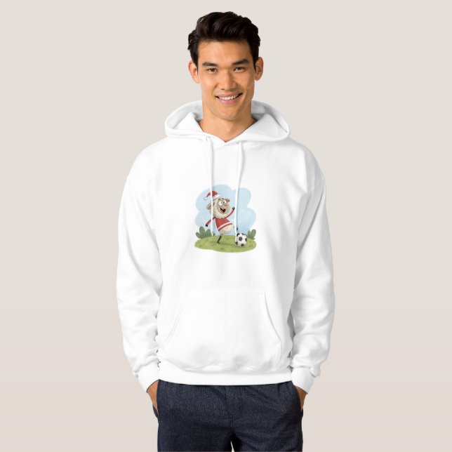 Moletom Christmas Sheep playing soccer (Frente Completa)