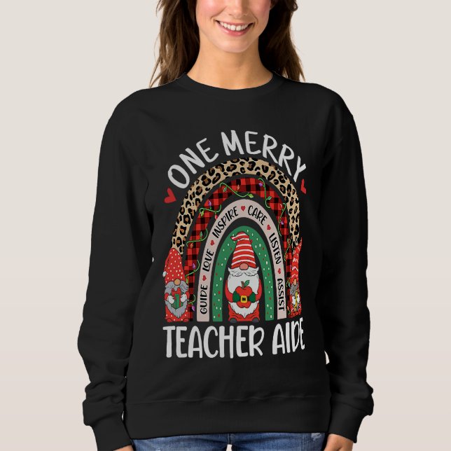 Moletom Christmas Teacher Aide  Gnomes Assistant Teacher (Frente)