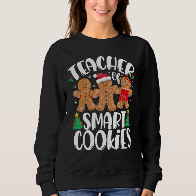 Moletom Christmas Teacher Cute Gingerbread Cookies 1 (Frente)