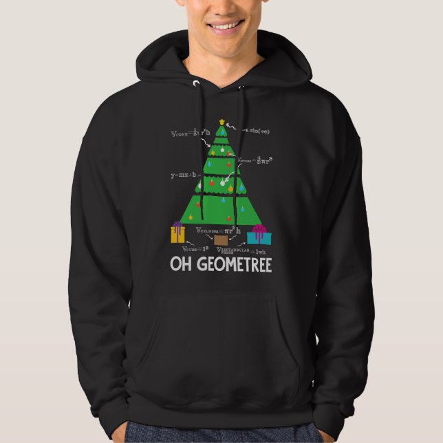 Moletom Christmas Tree Geometree Geometry Funny Math Teach (Frente)