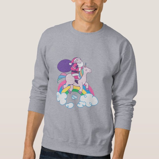 Moletom christmas unicorn santa claus (Frente)