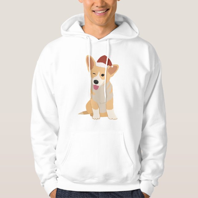 Moletom Christmas Welsh Corgi Hoodie (Frente)