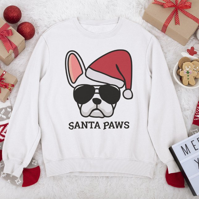 Moletom Christmas White French Bulldog Sweatshirt (Criador carregado)
