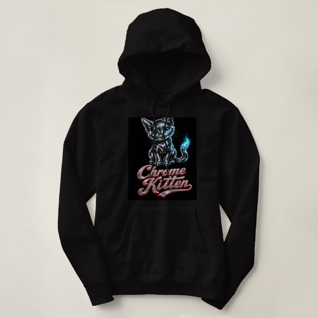 Moletom Chrome Kitten Cool Casaco com Capuz (Frente do Design)