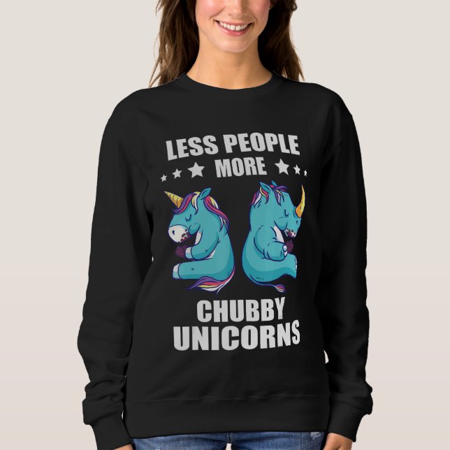 Moletom Chubby Unicorns Rhinoceros Animal Rights Less Peop (Frente)