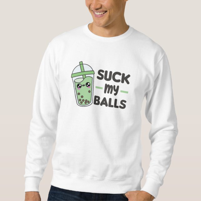 Moletom Chupa minhas bolas - Chá Kawaii Boba Tea Love (Frente)