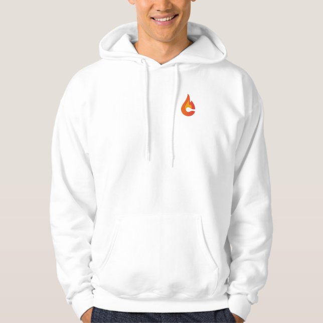 Moletom Church Challenge Flame Only Mens White (Frente)