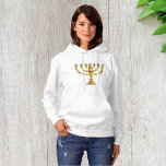 Moletom Church Menorah<br><div class="desc">Uma igreja menorah em ouro com muitas velas. Esta design parece realmente eficaz nesta Womens Hoodie</div>