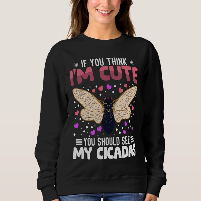 Moletom Cicadas Heart Valentine's Day Animal For Womens Ki (Frente)