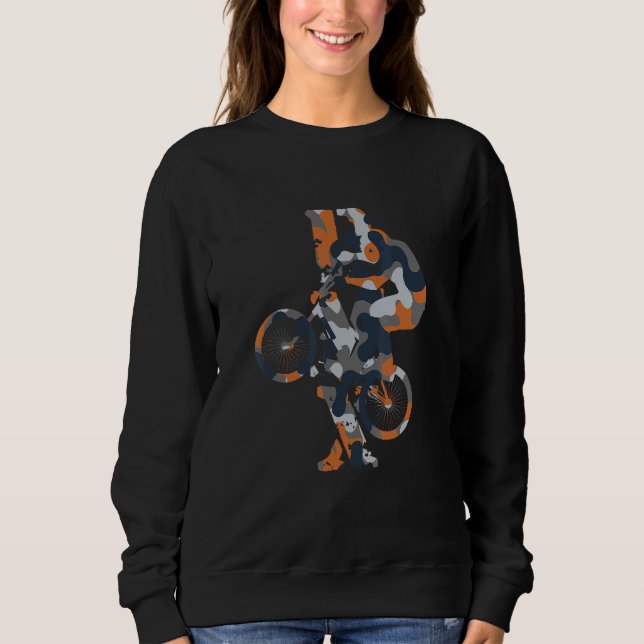 Moletom Ciclismo de terra de bicicleta BMX (Frente)