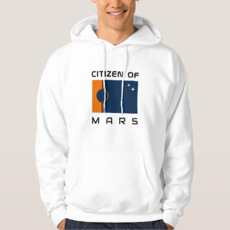Moletom Cidadão de Marte Hoodie com bandeira marciana