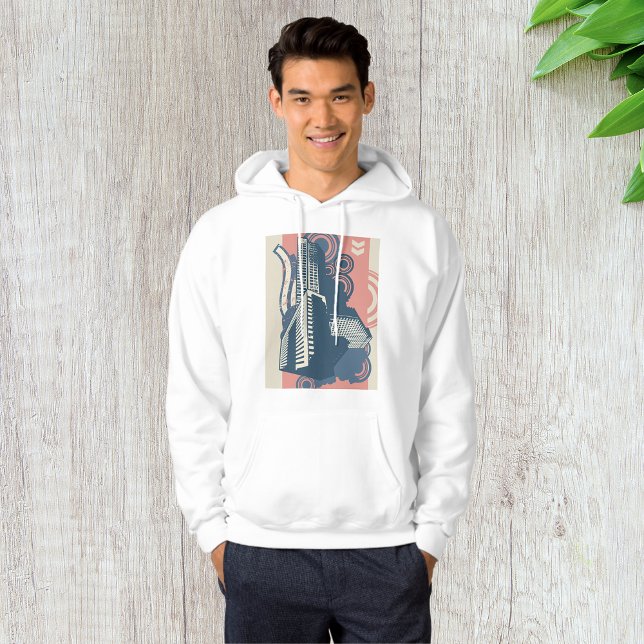 Moletom Cidade Abstrato Mens Hoodie (Criador carregado)