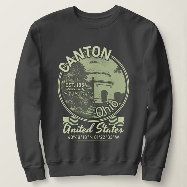 MOLETOM CIDADE DE CANTON - OHIO VINTAGE (Frente do Design)