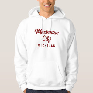 Moletom Cidade de Mackinaw, Michigan, Refúgio Impresso