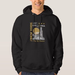 Moletom Cidade de Nova York EUA Paisagem Gráfica de Viagem