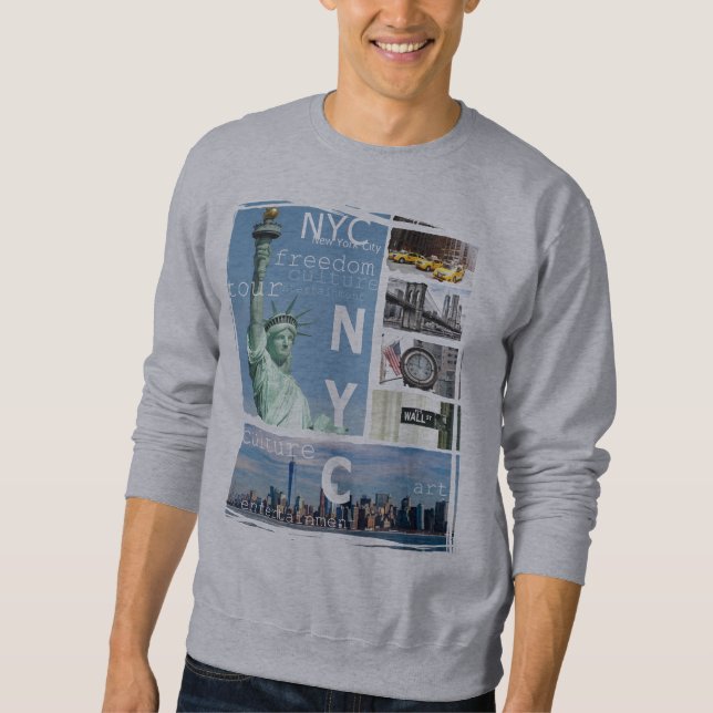 Moletom Cidade de Nova York NYC Estátua da Liberdade Manha (Frente)