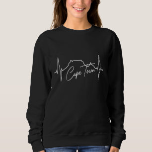 Moletom Cidade do Cabo Skyline Heartbeat Love South Africa