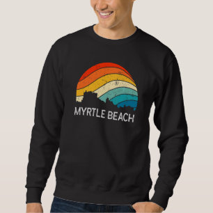 Moletom Cidade Retro Carolina do Sul Myrtle Beach Silhueta