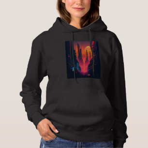 Moletom Cidade Vaporwave Tech Retrowave Futurista Synthwav
