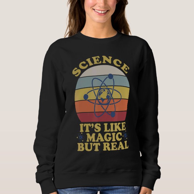 Moletom Ciência É. Como Magia Mas Professor Real (Frente)