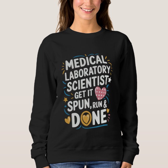 Moletom Cientista de Laboratório Médico Faça Girar, Execut (Frente)