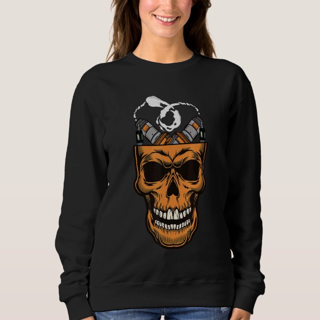 Moletom Cigarro eletrônico Gothic Skull com MODs e Tanques (Frente)