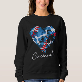 Moletom Cincinnati Baseball Heart Camo Graphic Baseball Fa