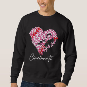 Moletom Cincinnati Leopard Rosa Baseball Hearball Fa