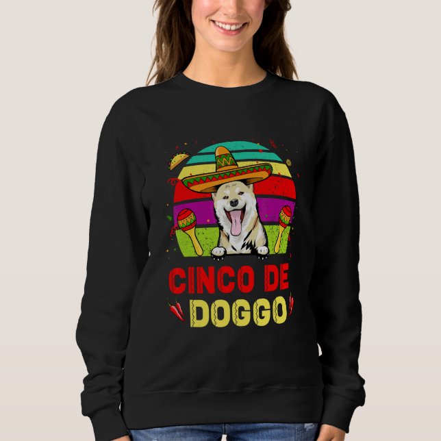 Moletom Cinco De Doggo Shiba Inu Dog Para Cinco De Mayo So (Frente)
