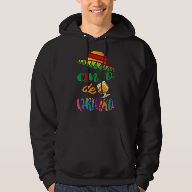 Moletom Cinco De Drinko Happy Bebendo Mexicano Cinco De Mã (Frente)