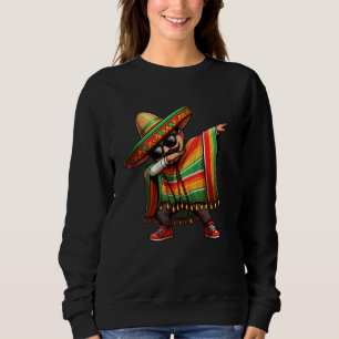Moletom Cinco de Maio Dabbing Poncho Mexicano Chapéu Sombr