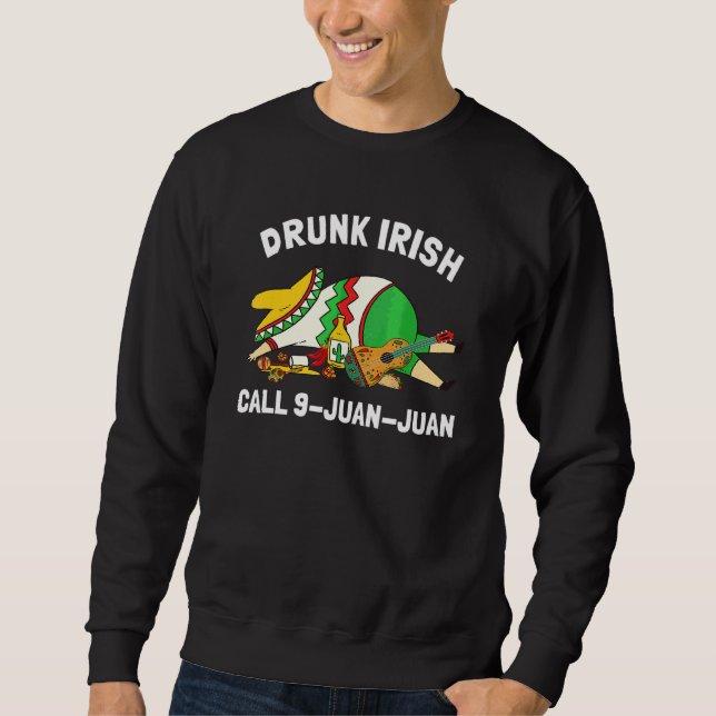 Moletom Cinco De Mayo Bebado Equipe Bebendo Irlandês F Mex (Frente)