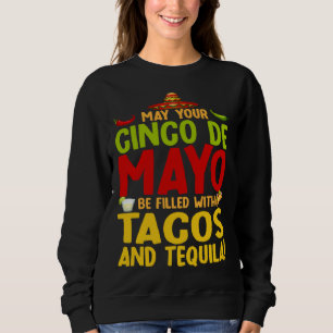 Moletom Cinco De Mayo Cheio de Tacos e Festa de Tequila