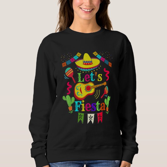 Moletom Cinco De Mayo Mexicano Violão Cactus Deixa Fiesta  (Frente)