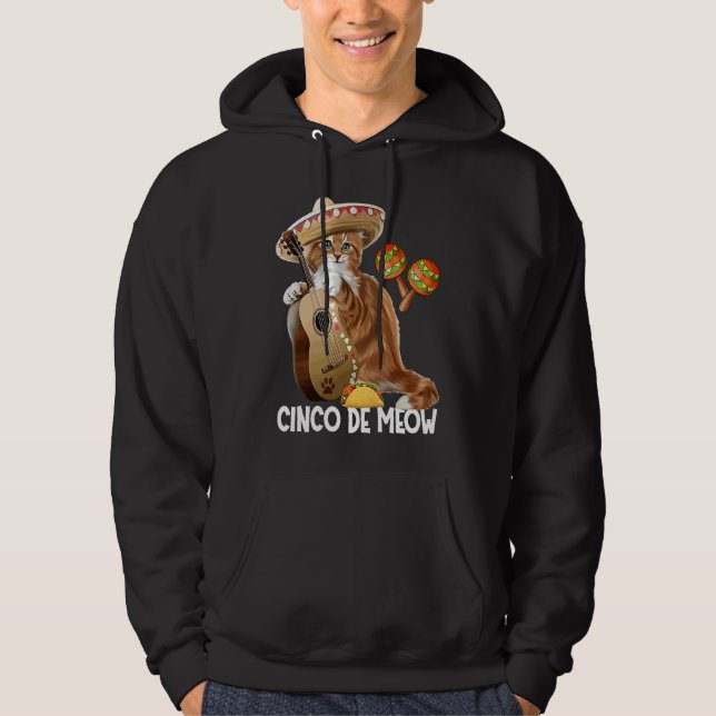 Moletom Cinco De Meow  Fantasia de Gato Cinco De Mayo (Frente)