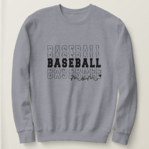 Moletom Cinza de Baseball Mãe Personalizada