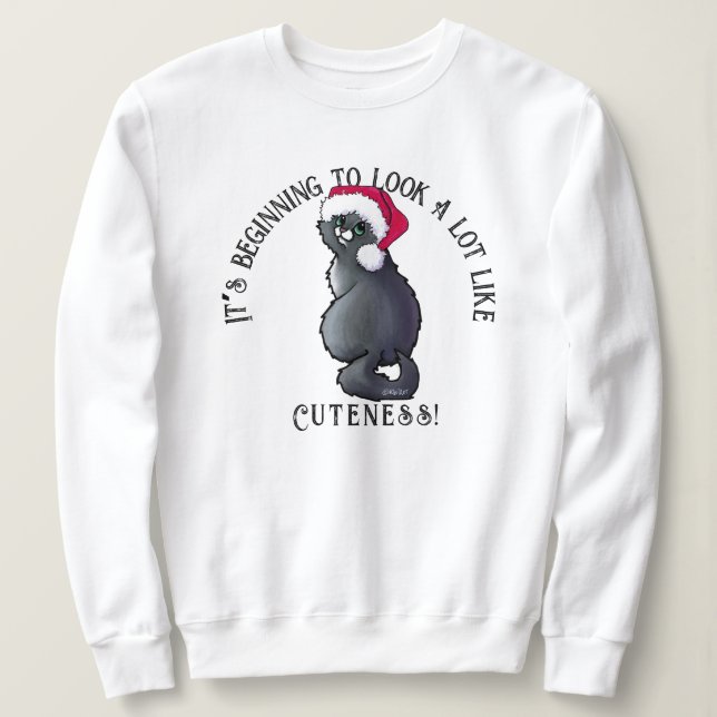 Moletom Cinza KiniArt Camisola de Natal (Frente do Design)