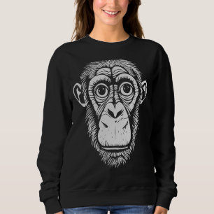 Moletom Cinza Leve Chimpanzé Ape Não Macaco Chim Bonito