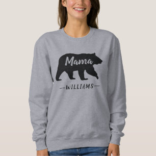 Moletom Cinza Rústica De Urso Negro Nome Do Monograma
